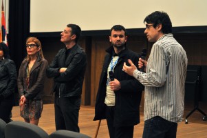 Crew after the projection of the film "Inferno"